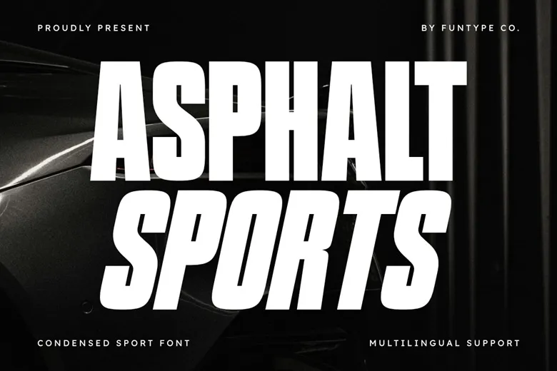 Asphalt Sports Font font preview