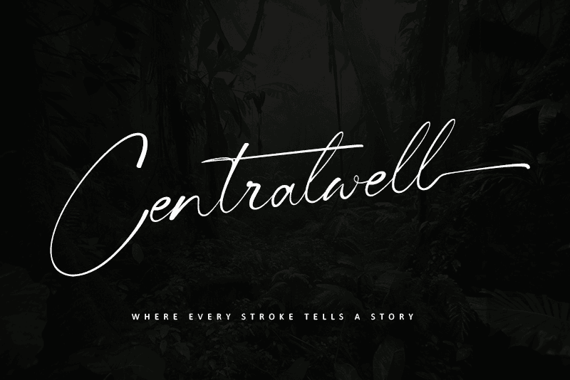 Centralwell – Personal use Font font preview
