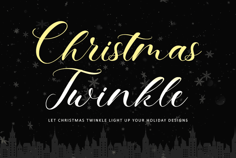Christmas Twinkle-Personal use Font font preview