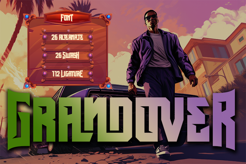 Grandover – Personal use Font font preview