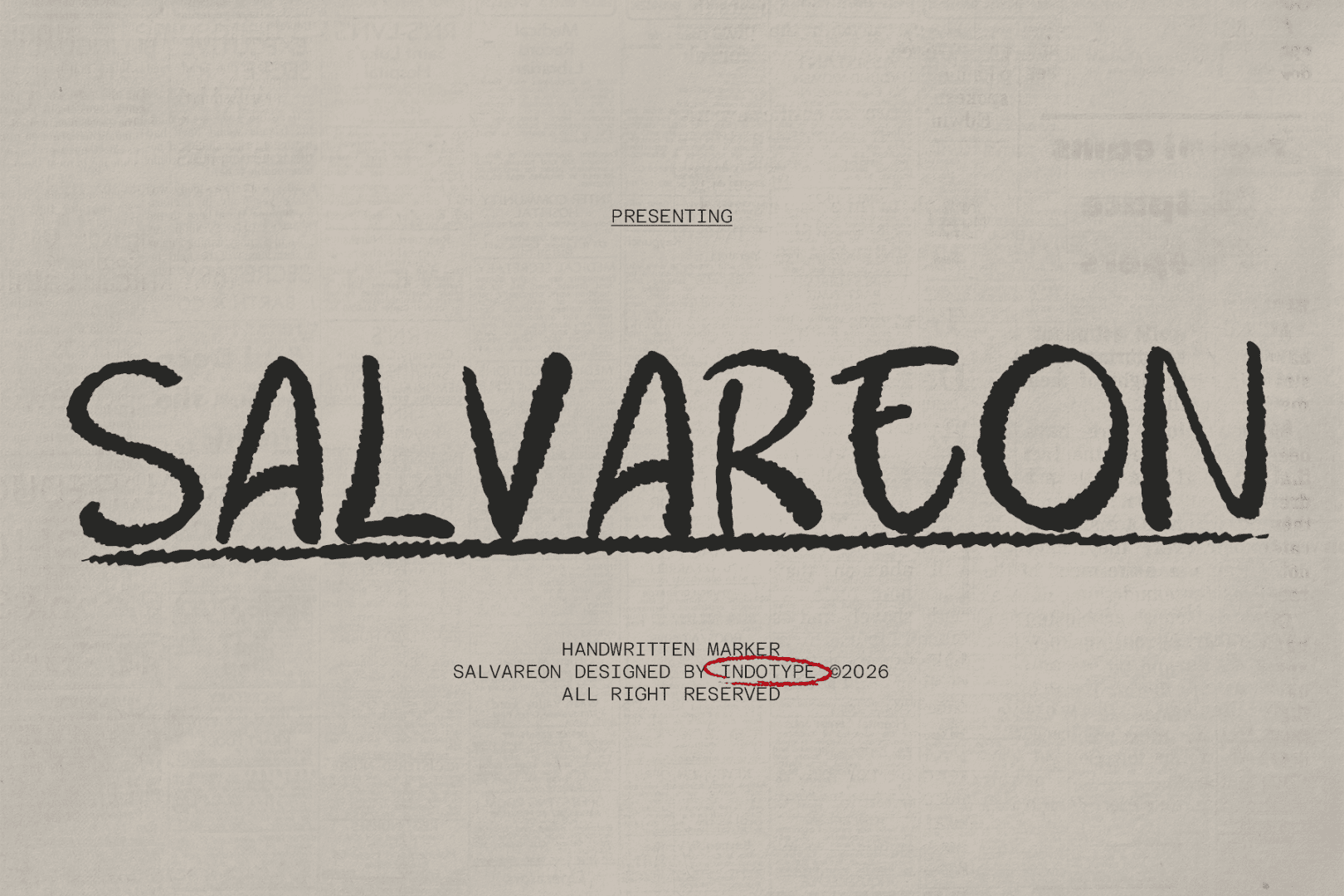 IT SALVAREON DEMO Font Family font preview